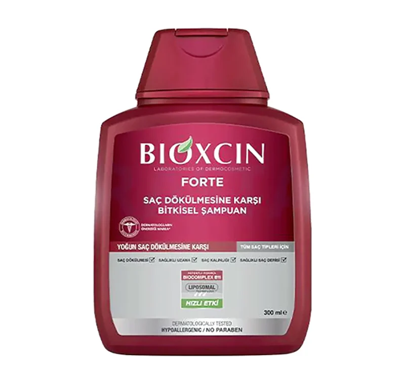 شامپو بیوکسین قرمز BIOXIN ضد ریزش مو مدل فورت حجم 300 میل